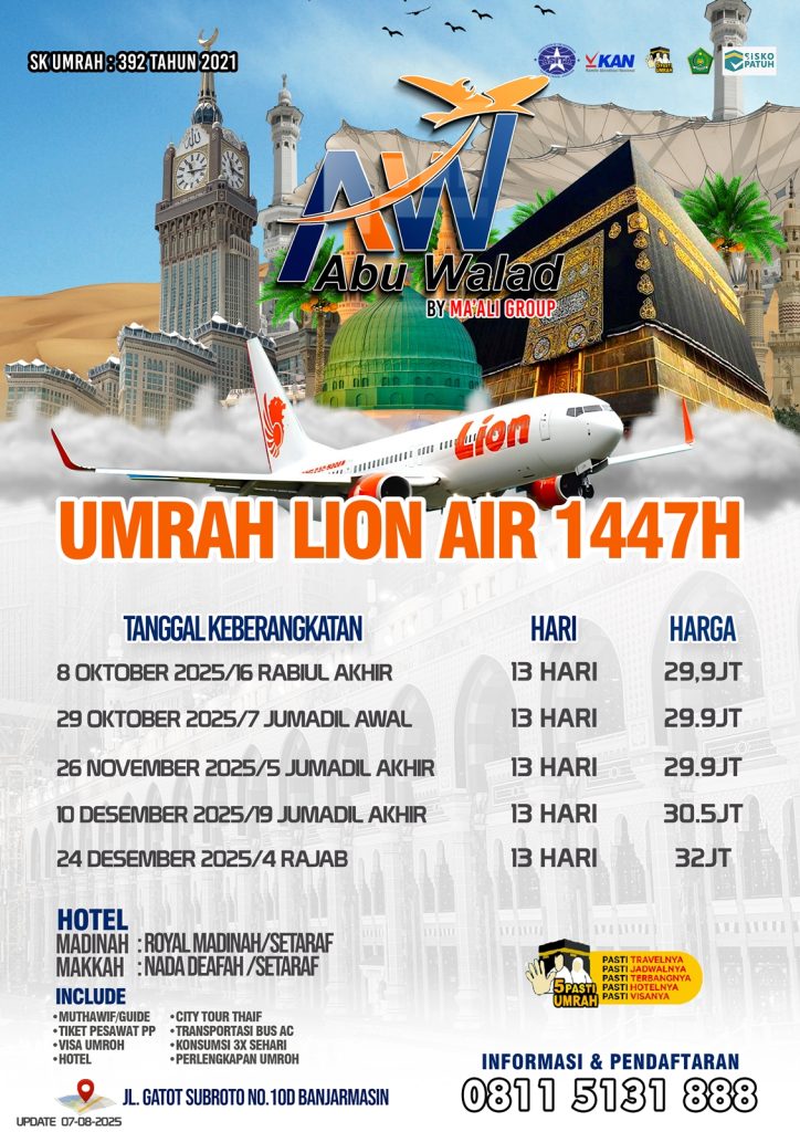 flyer umrah lion air tabel 2025 1447H