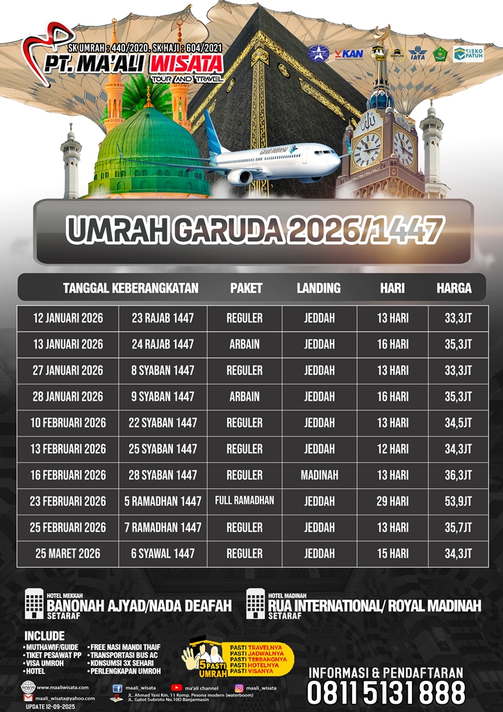 flyer umrah table GARUDA 2026