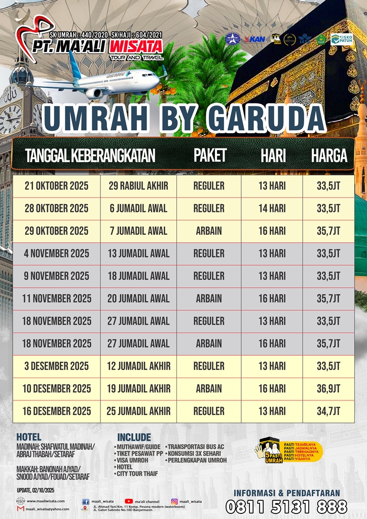flyer garuda tabel awal musim 1447h